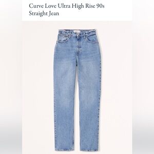 Abercrombie & Fitch, the 90’s Straight Ultra High Rise Curve Love Jeans